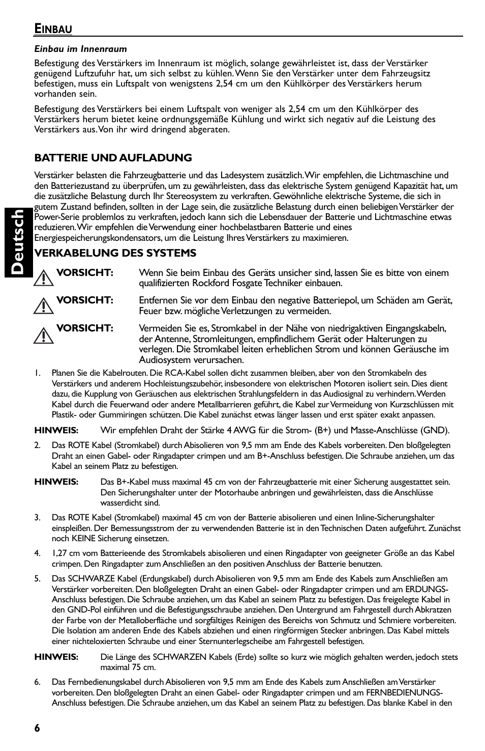 Deutsch | Rockford Fosgate Prime R300-4 User Manual | Page 36 / 52