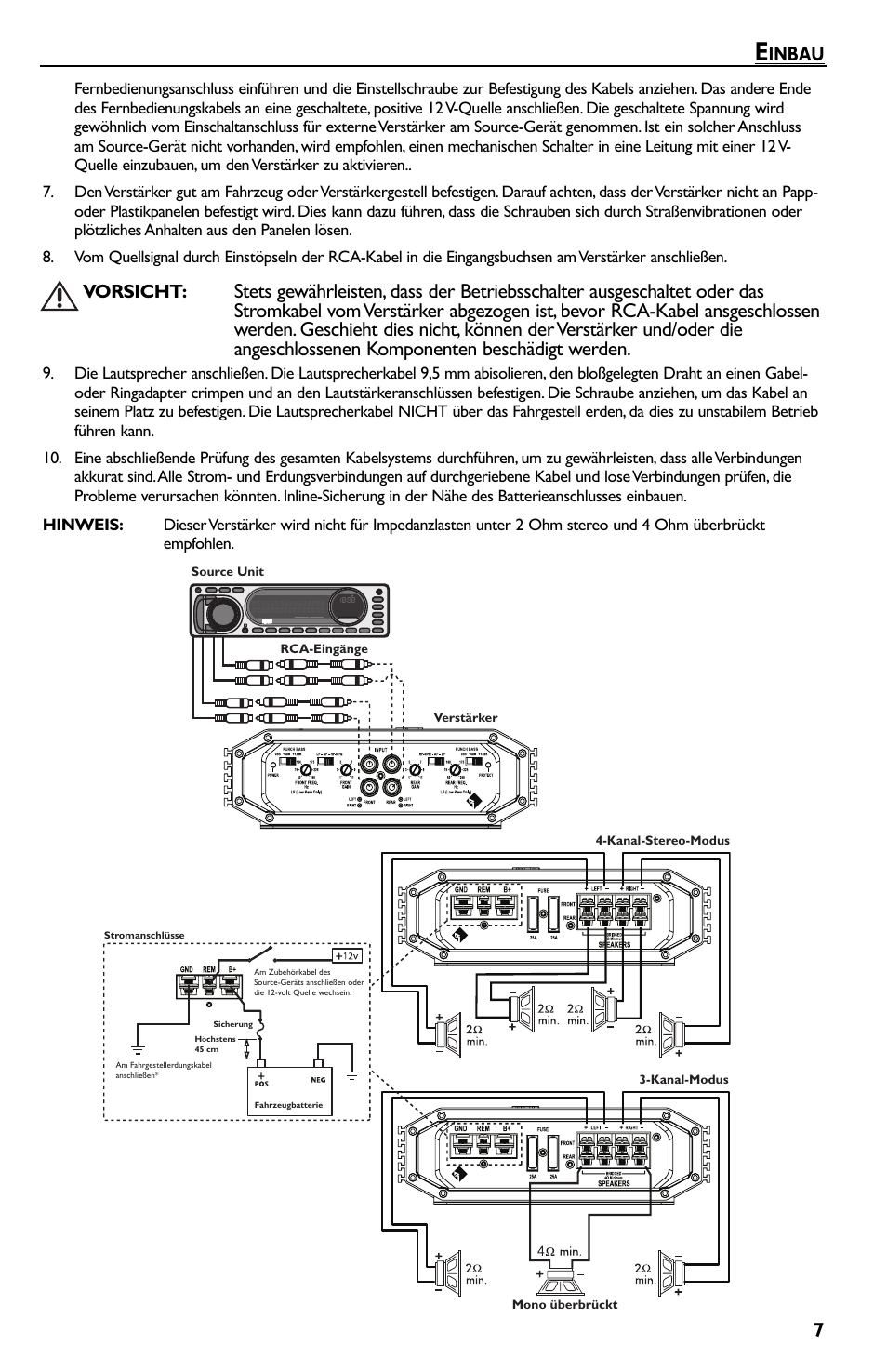 Inbau | Rockford Fosgate Prime R300-4 User Manual | Page 37 / 52