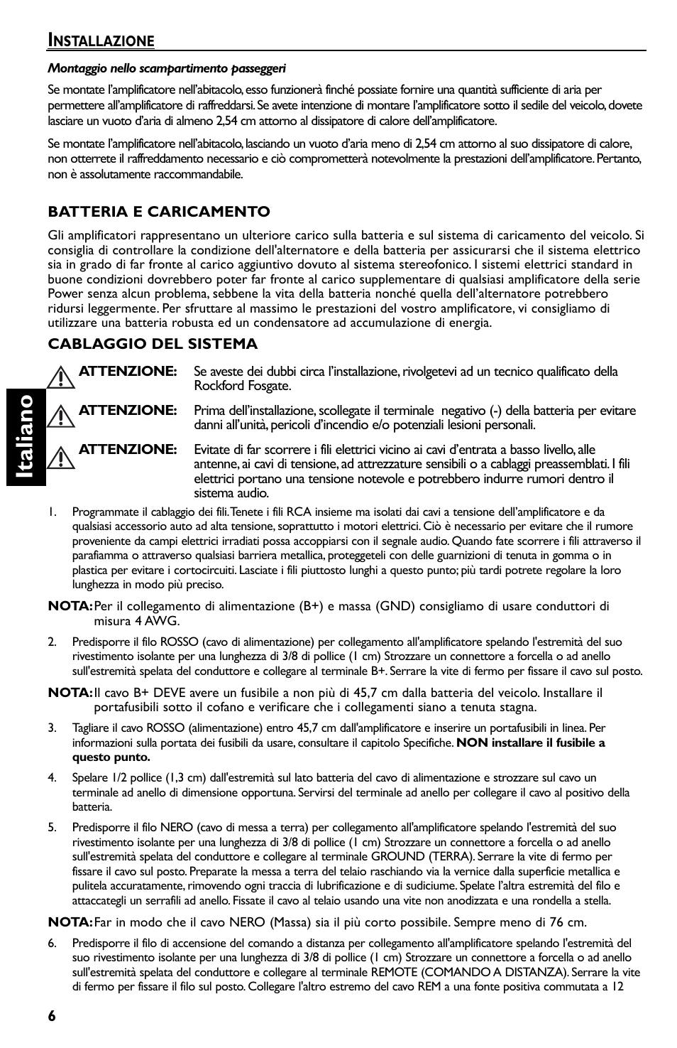 Italia n o | Rockford Fosgate Prime R300-4 User Manual | Page 46 / 52