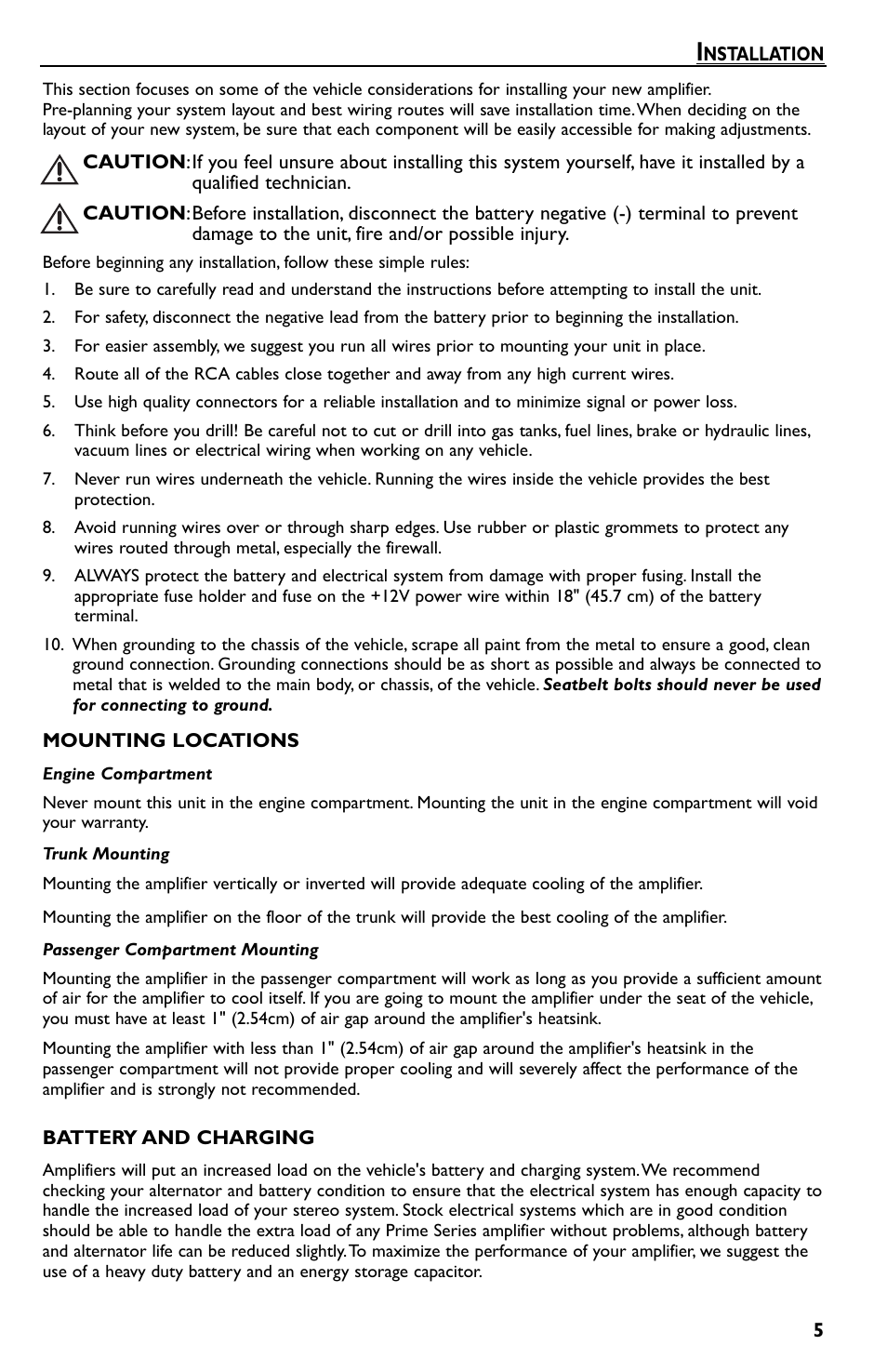 Rockford Fosgate Prime R300-4 User Manual | Page 5 / 52