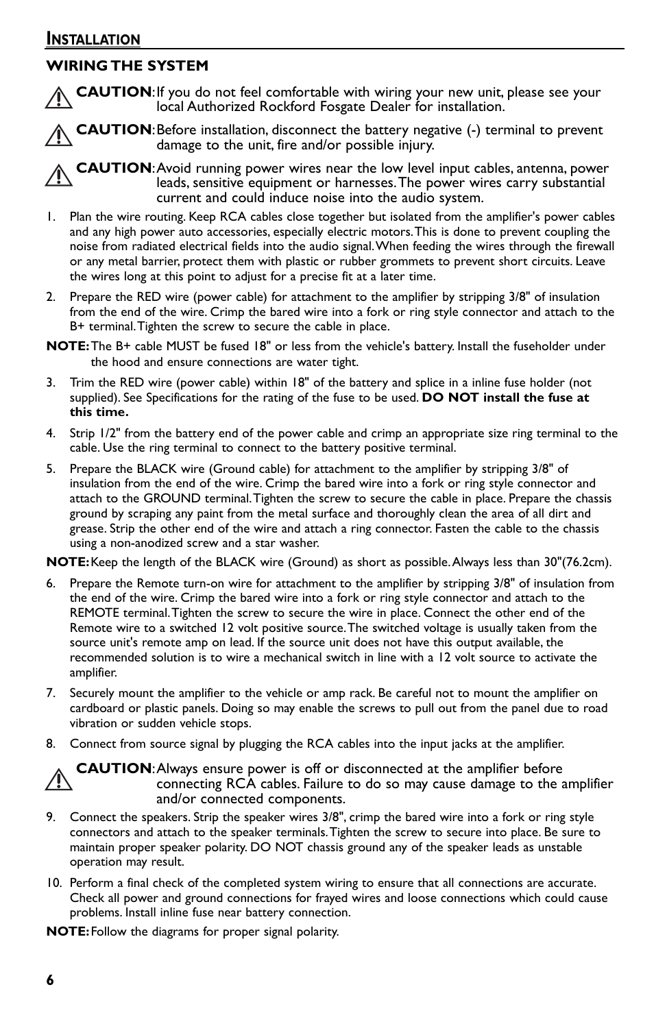 Rockford Fosgate Prime R300-4 User Manual | Page 6 / 52