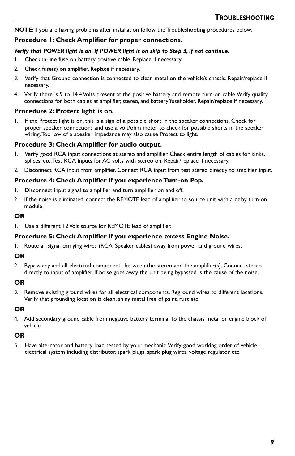 Rockford Fosgate Prime R300-4 User Manual | Page 9 / 52