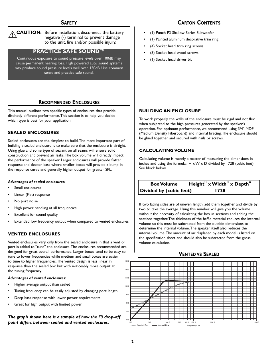 Practice safe sound | Rockford Fosgate PUNCH P3S User Manual | Page 2 / 8