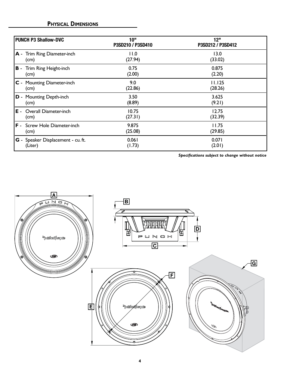 Rockford Fosgate PUNCH P3S User Manual | Page 4 / 8