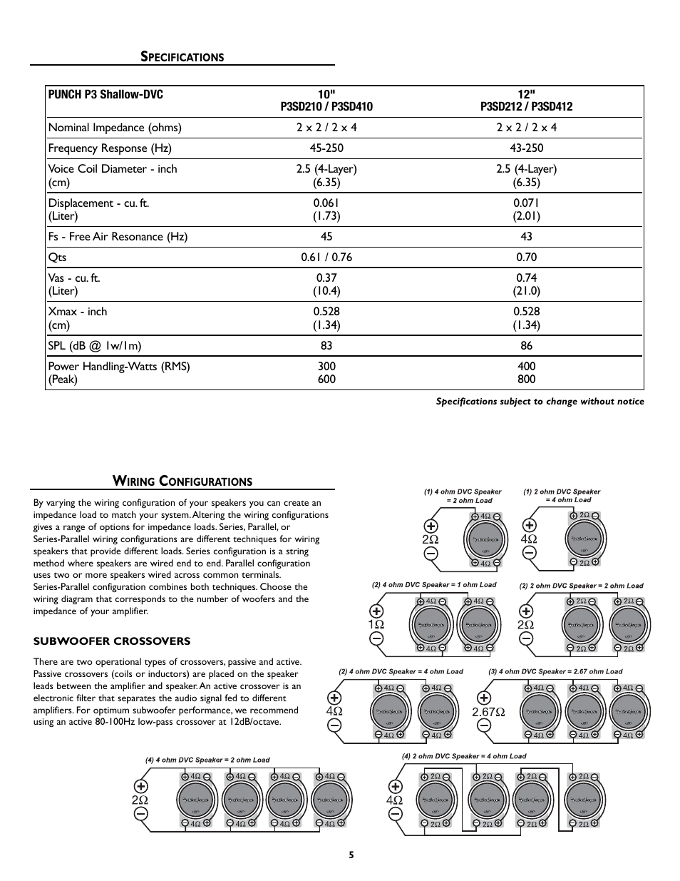 Rockford Fosgate PUNCH P3S User Manual | Page 5 / 8