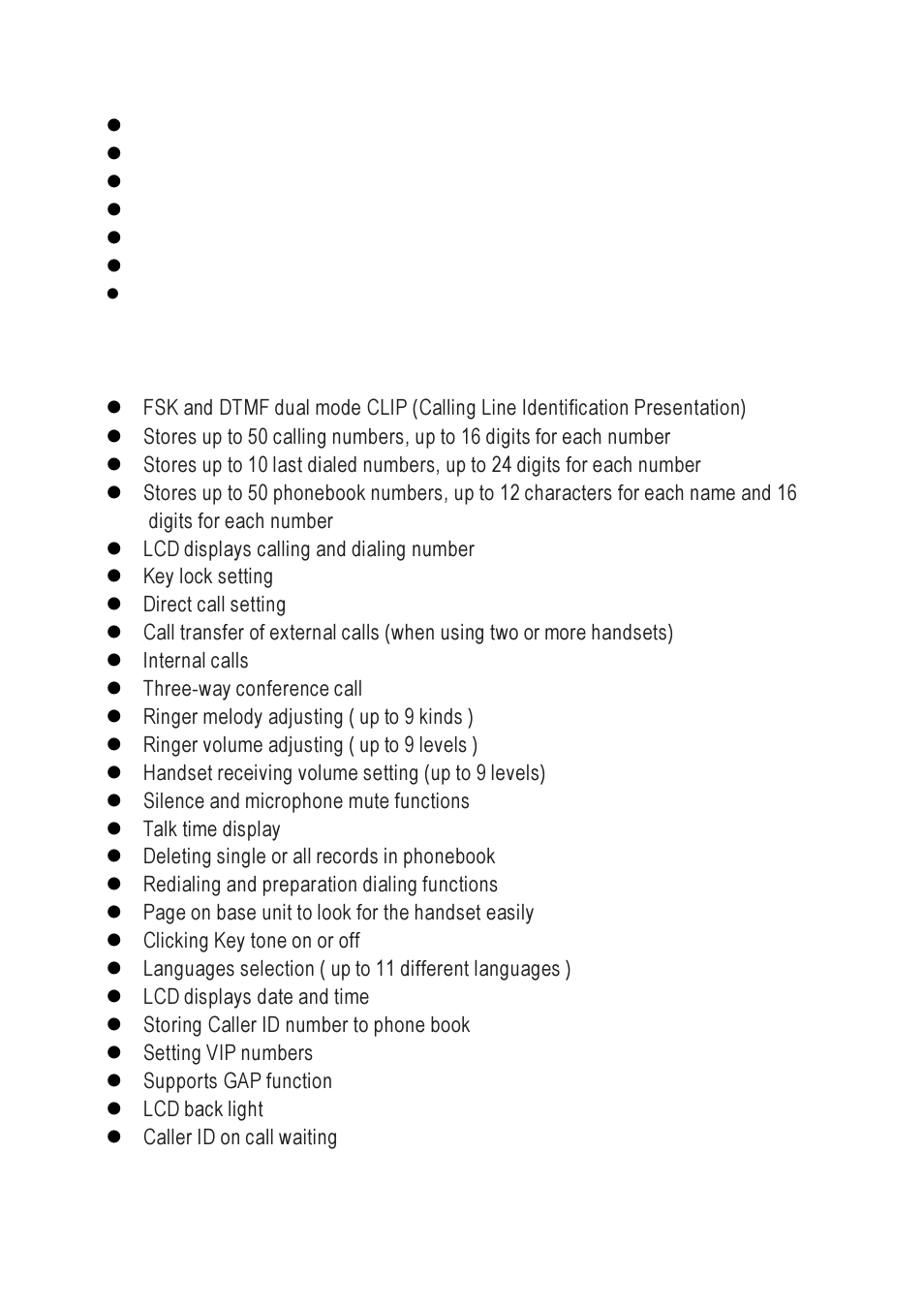 Dect feature | Rockford Fosgate VP600 User Manual | Page 2 / 6