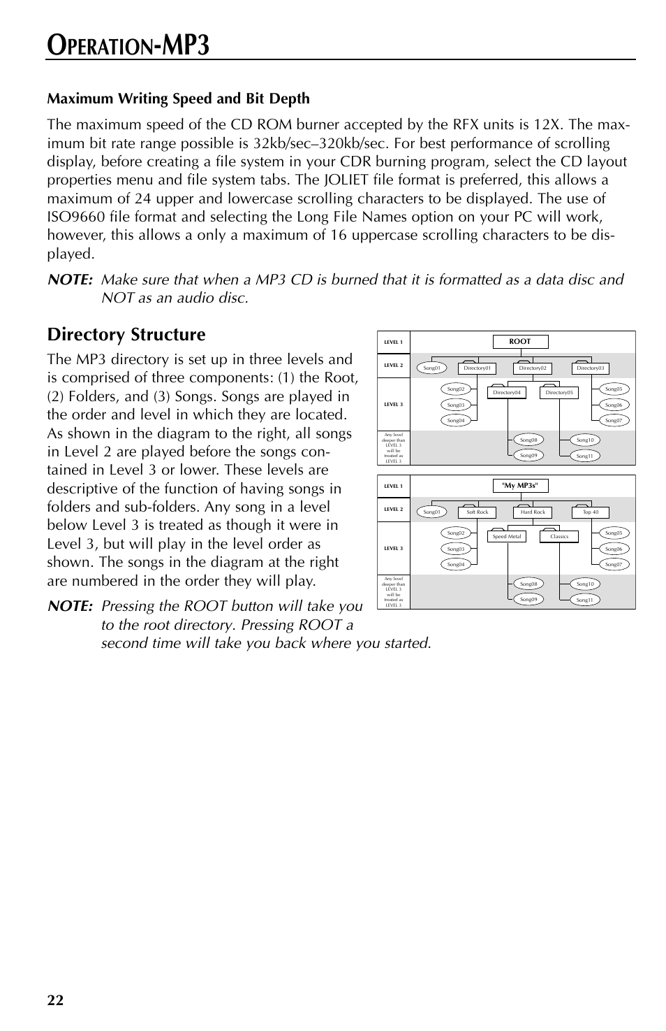 Peration, Directory structure | Rockford Fosgate RFX9000 User Manual | Page 22 / 80