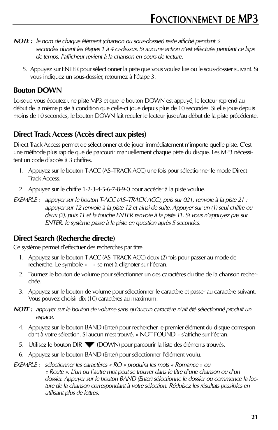 Onctionnement de | Rockford Fosgate RFX9000 User Manual | Page 47 / 80