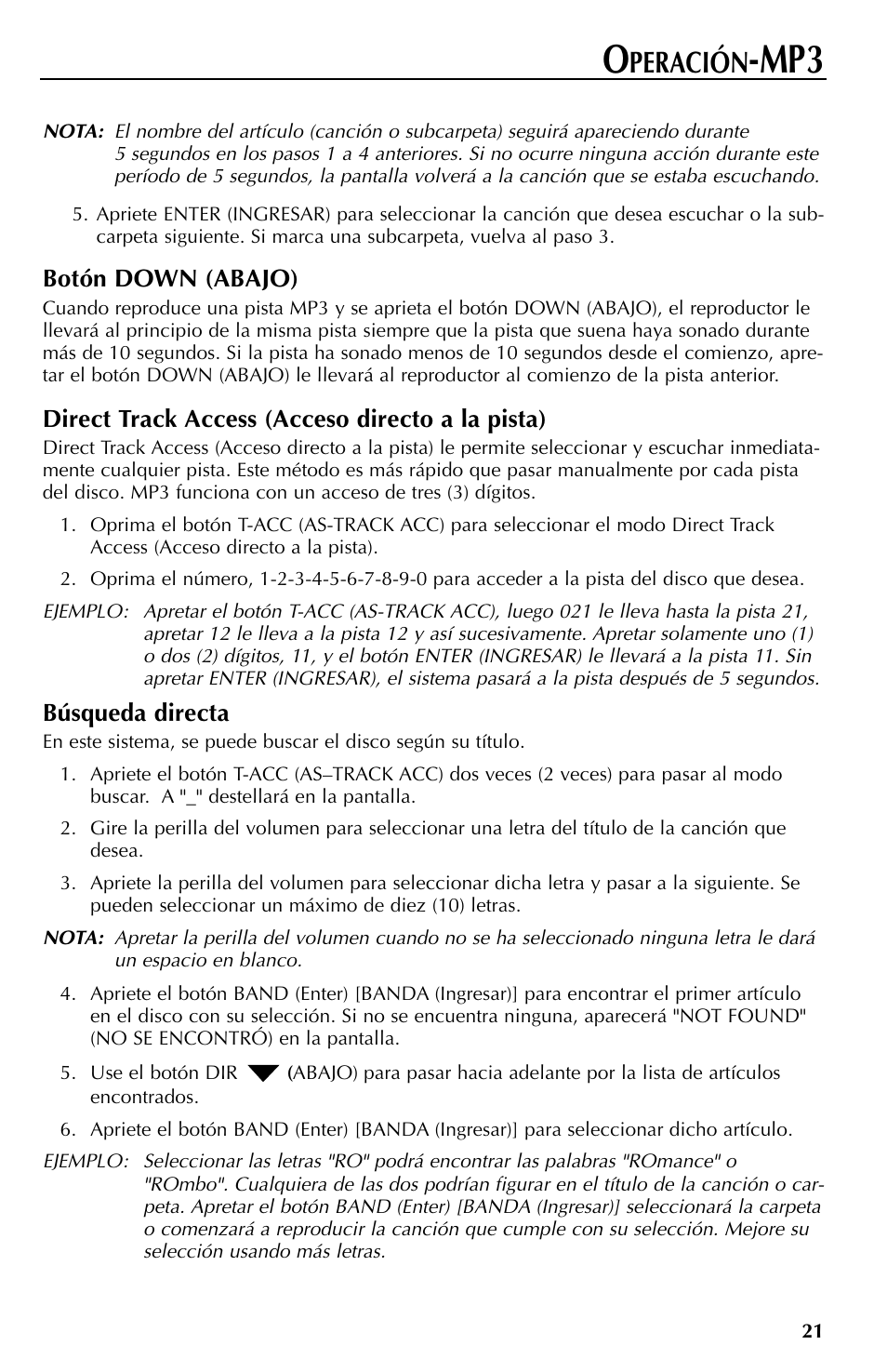 Peración | Rockford Fosgate RFX9000 User Manual | Page 73 / 80