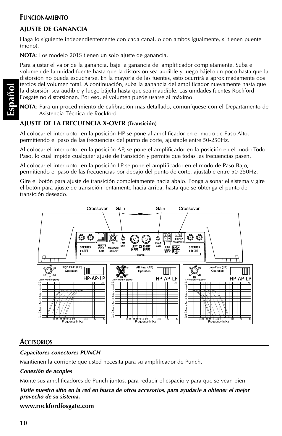 Espa ñ ol | Rockford Fosgate 401SP User Manual | Page 34 / 40