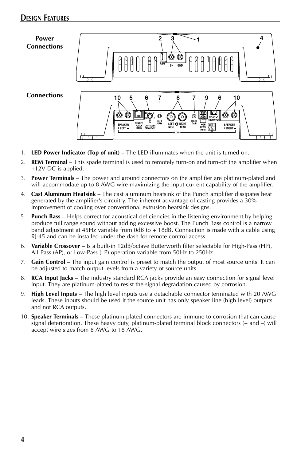 Rockford Fosgate 401SP User Manual | Page 4 / 40
