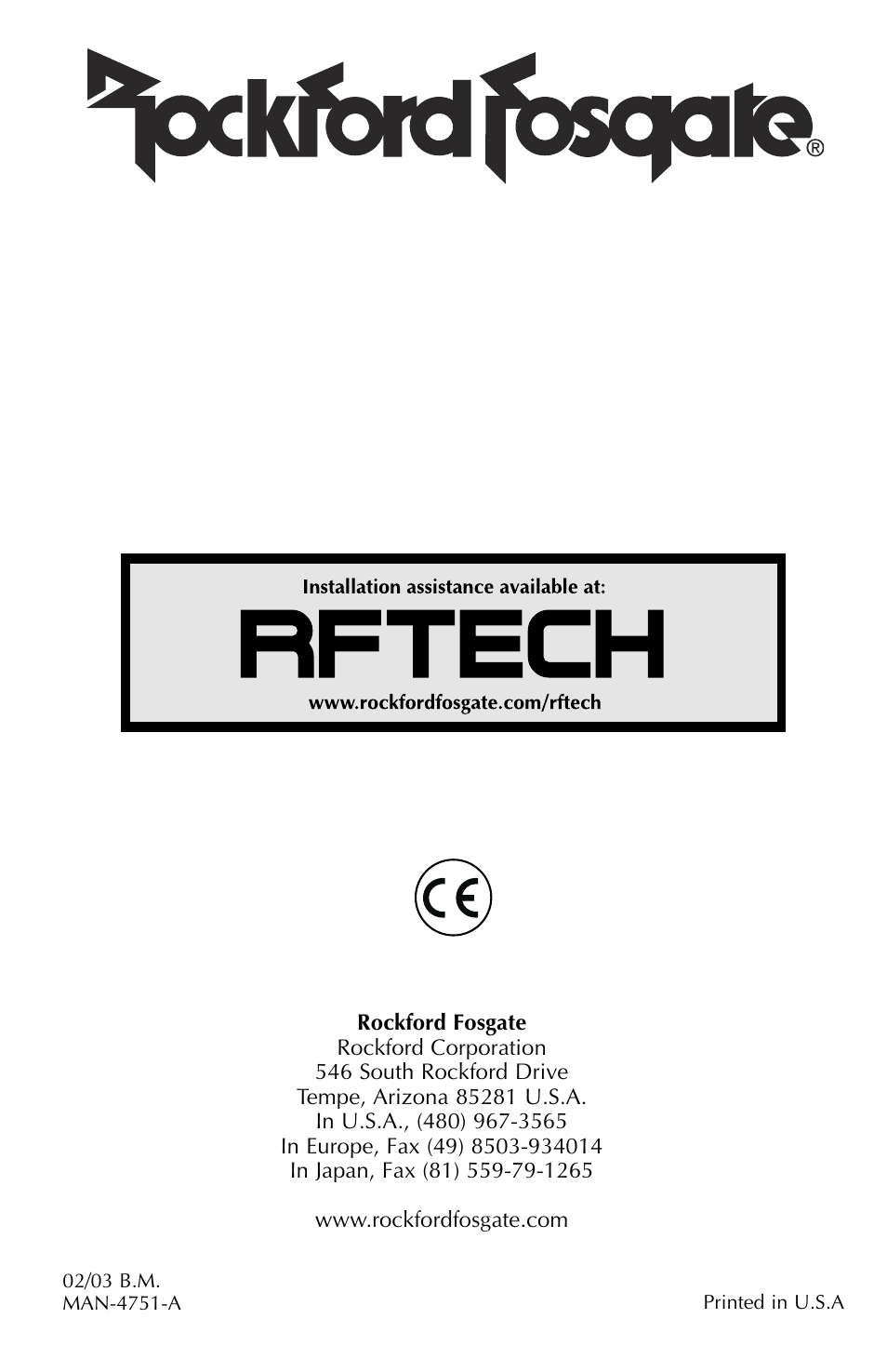Rockford Fosgate 401SP User Manual | Page 40 / 40