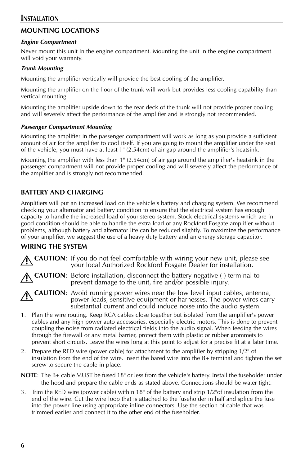 Rockford Fosgate 401SP User Manual | Page 6 / 40