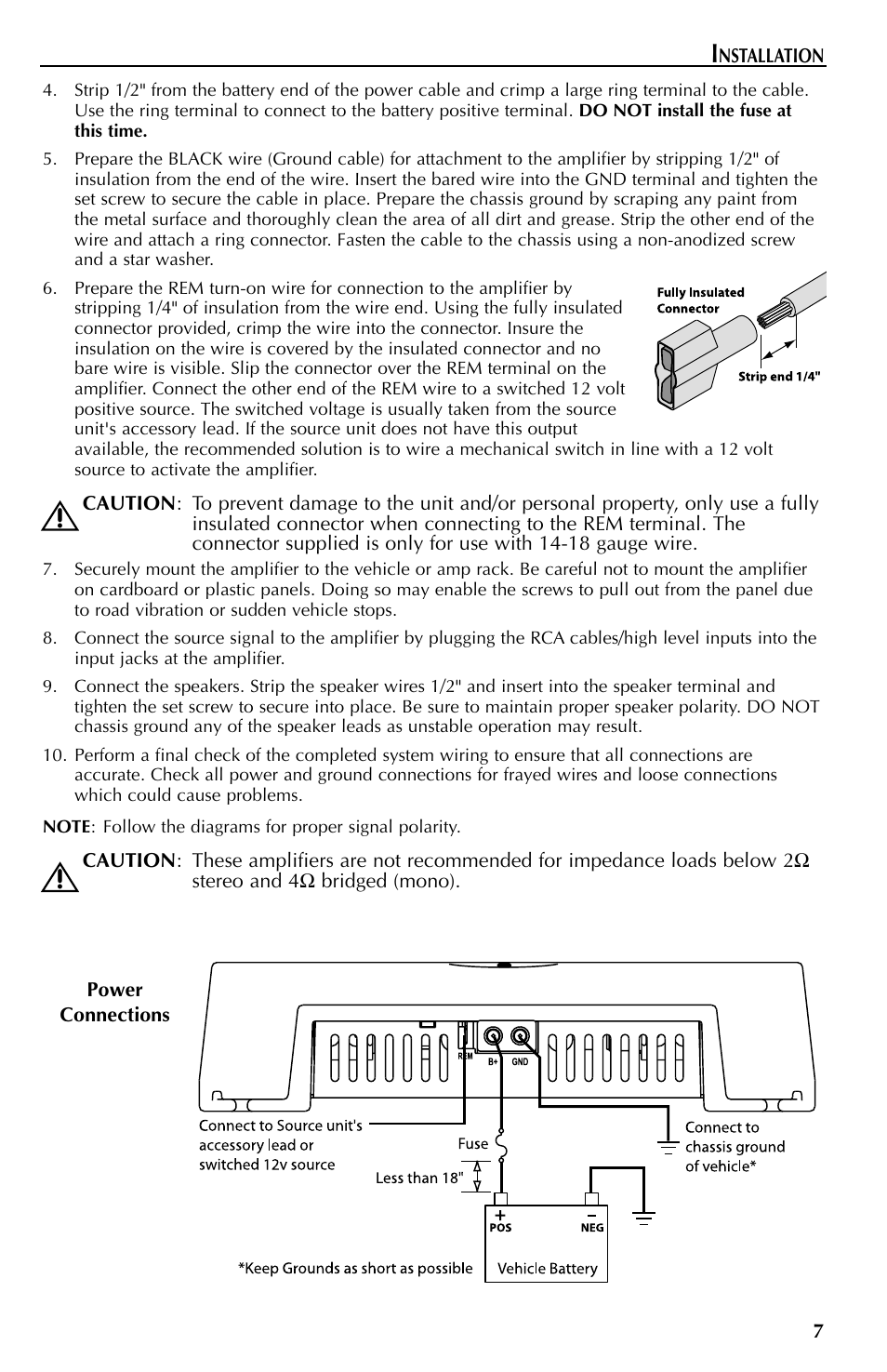 Rockford Fosgate 401SP User Manual | Page 7 / 40