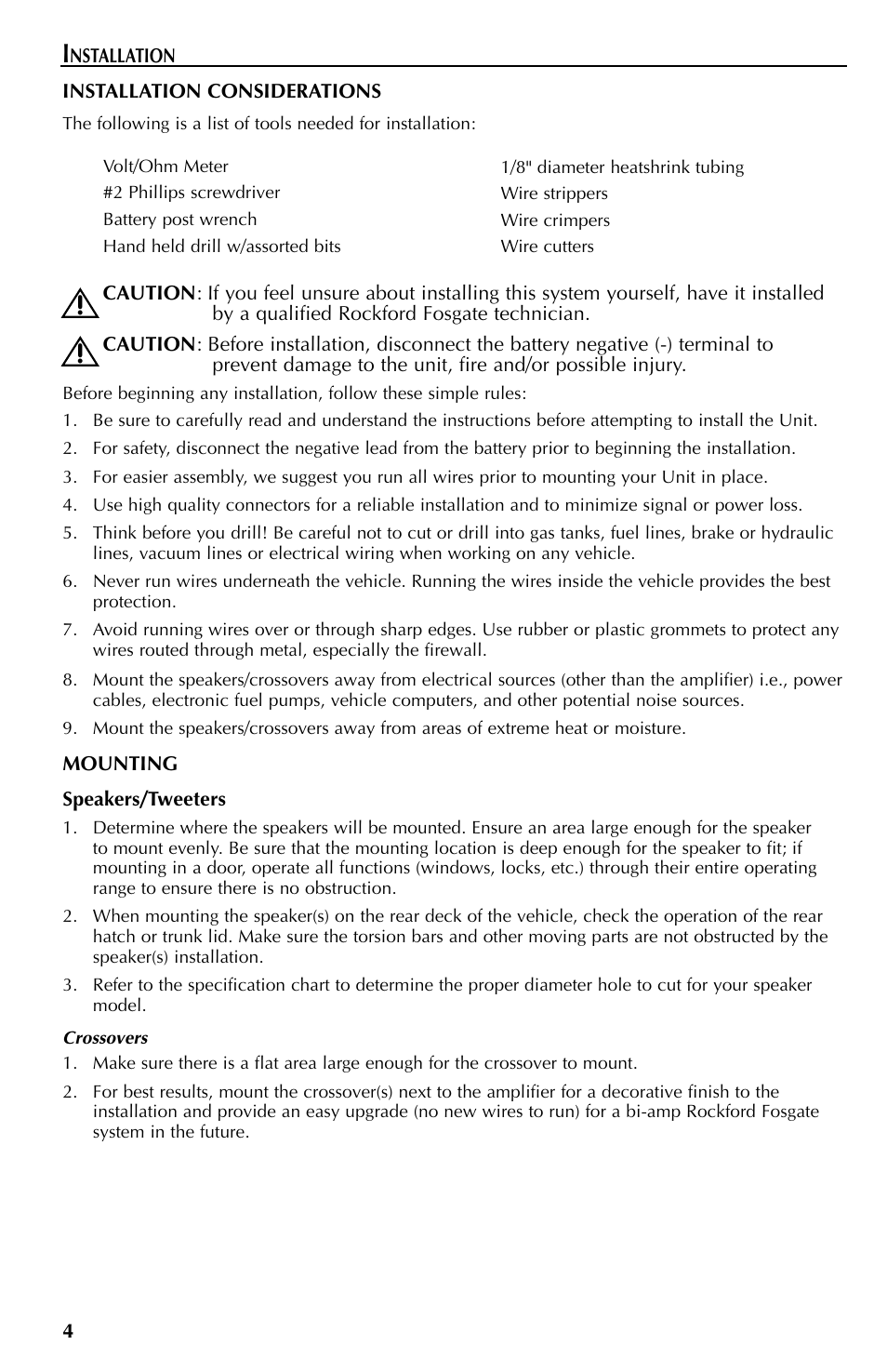 Rockford Fosgate FNQ3514 User Manual | Page 4 / 44