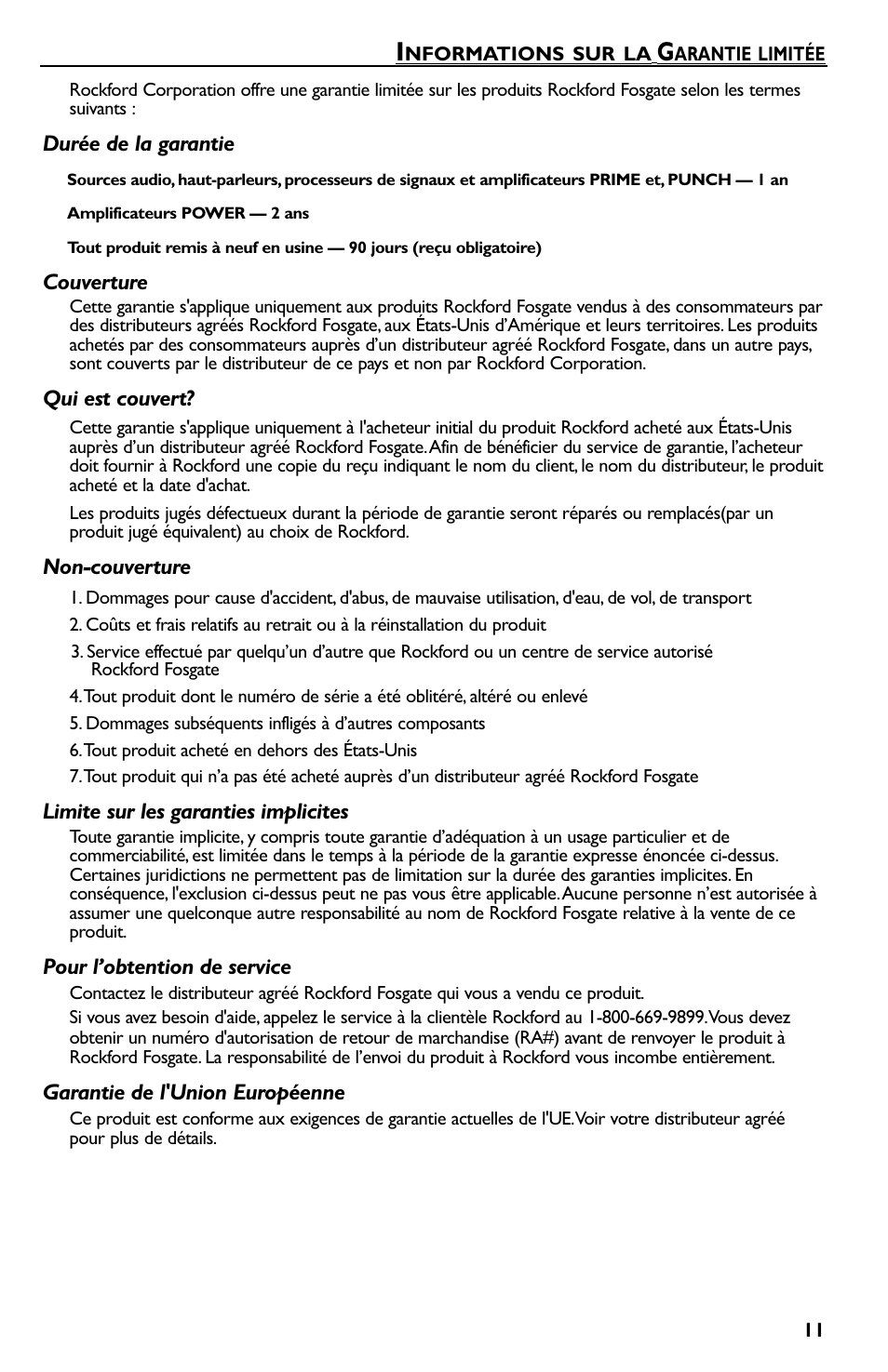 Rockford Fosgate Prime R500-1 User Manual | Page 21 / 52