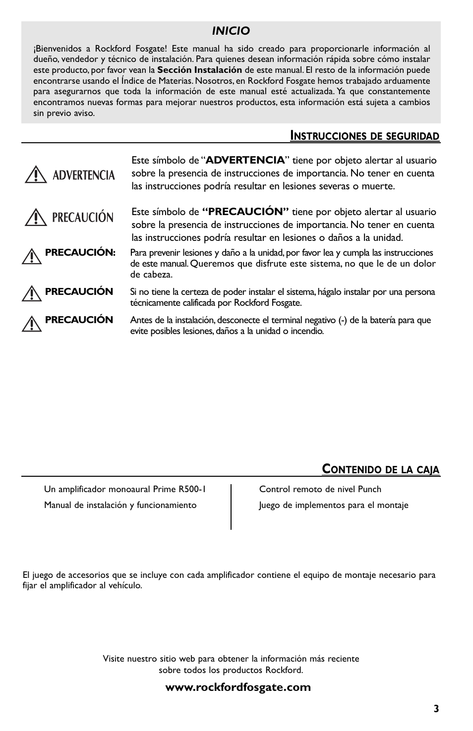 Rockford Fosgate Prime R500-1 User Manual | Page 23 / 52