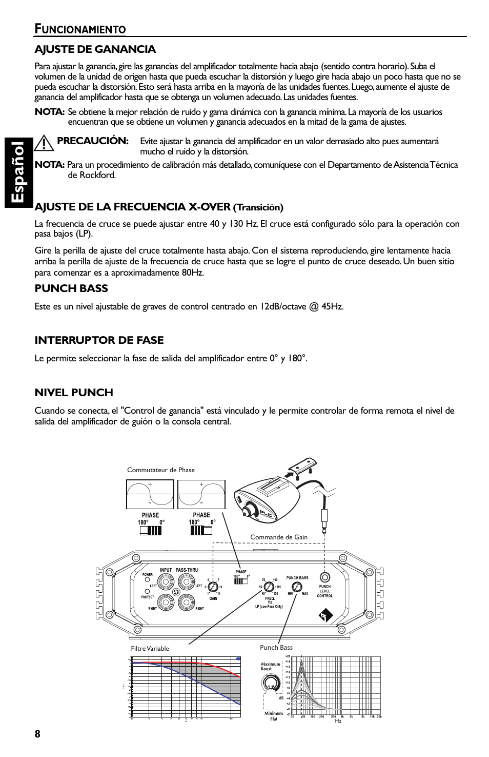Es p añol | Rockford Fosgate Prime R500-1 User Manual | Page 28 / 52