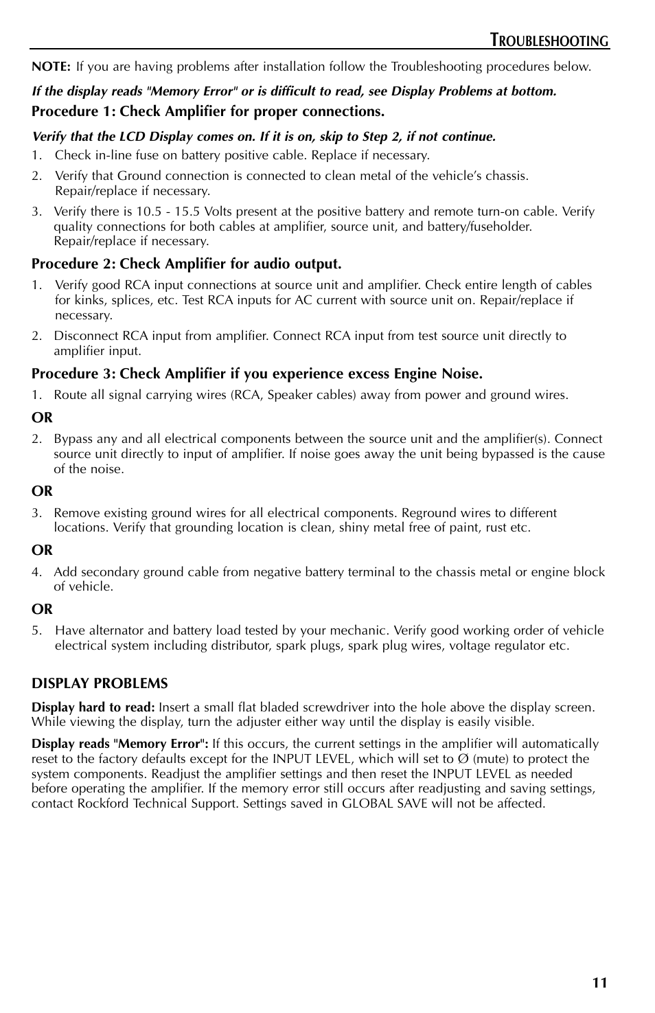 Rockford Fosgate FFX3 User Manual | Page 11 / 64