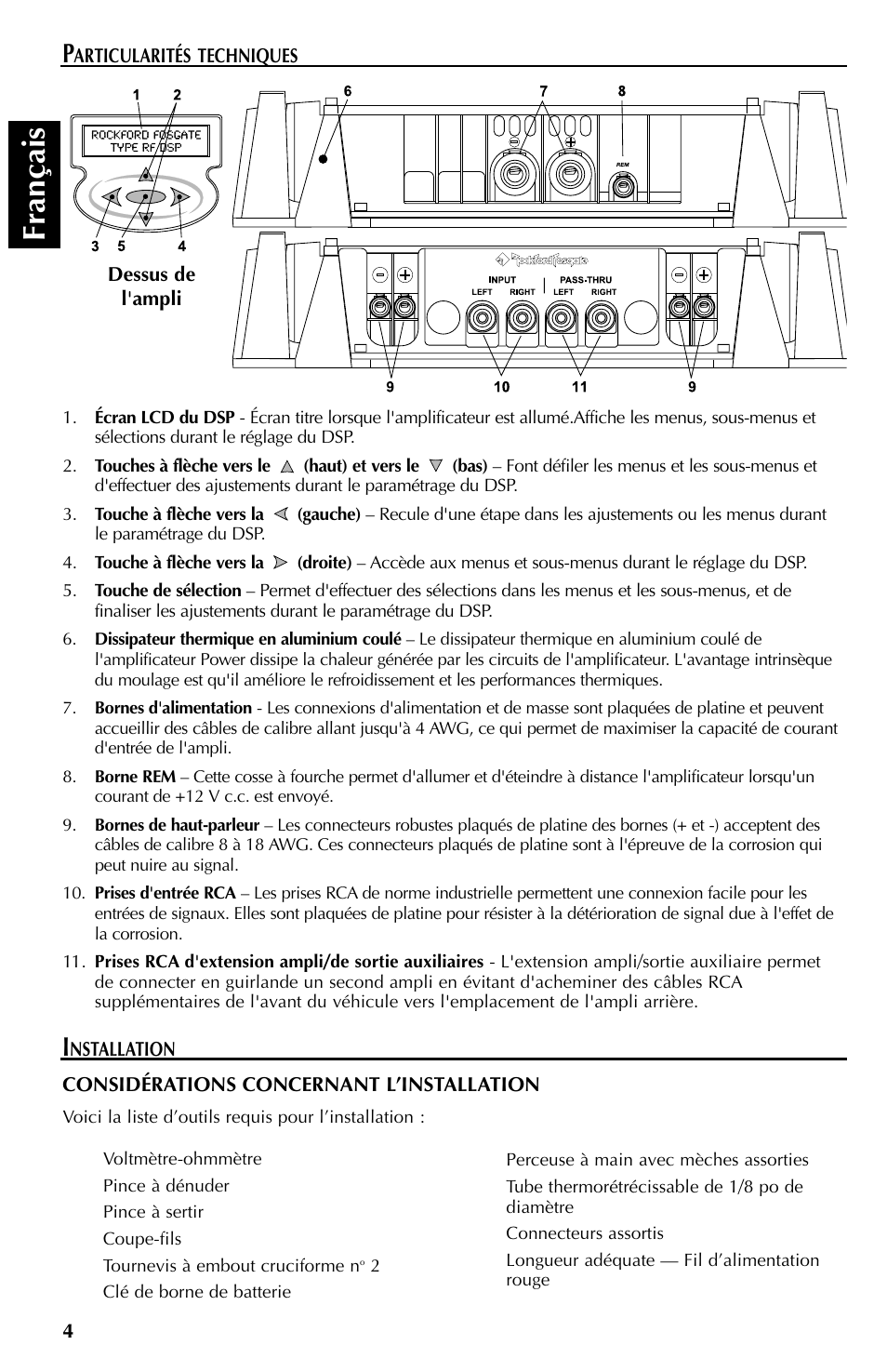 Fran çais | Rockford Fosgate FFX3 User Manual | Page 16 / 64