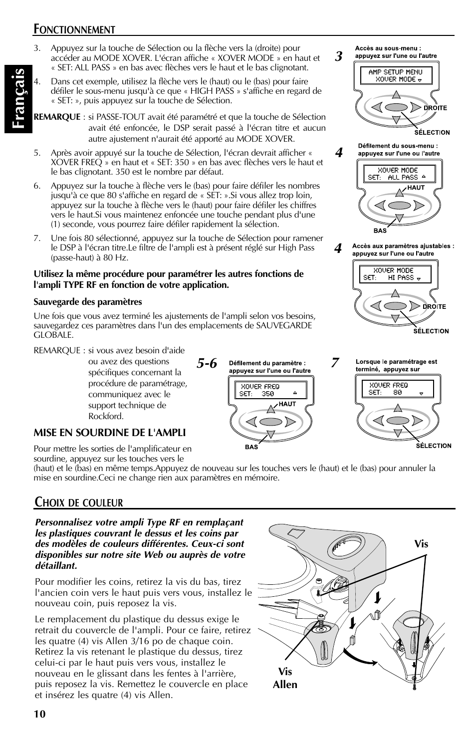 Fran çais | Rockford Fosgate FFX3 User Manual | Page 22 / 64