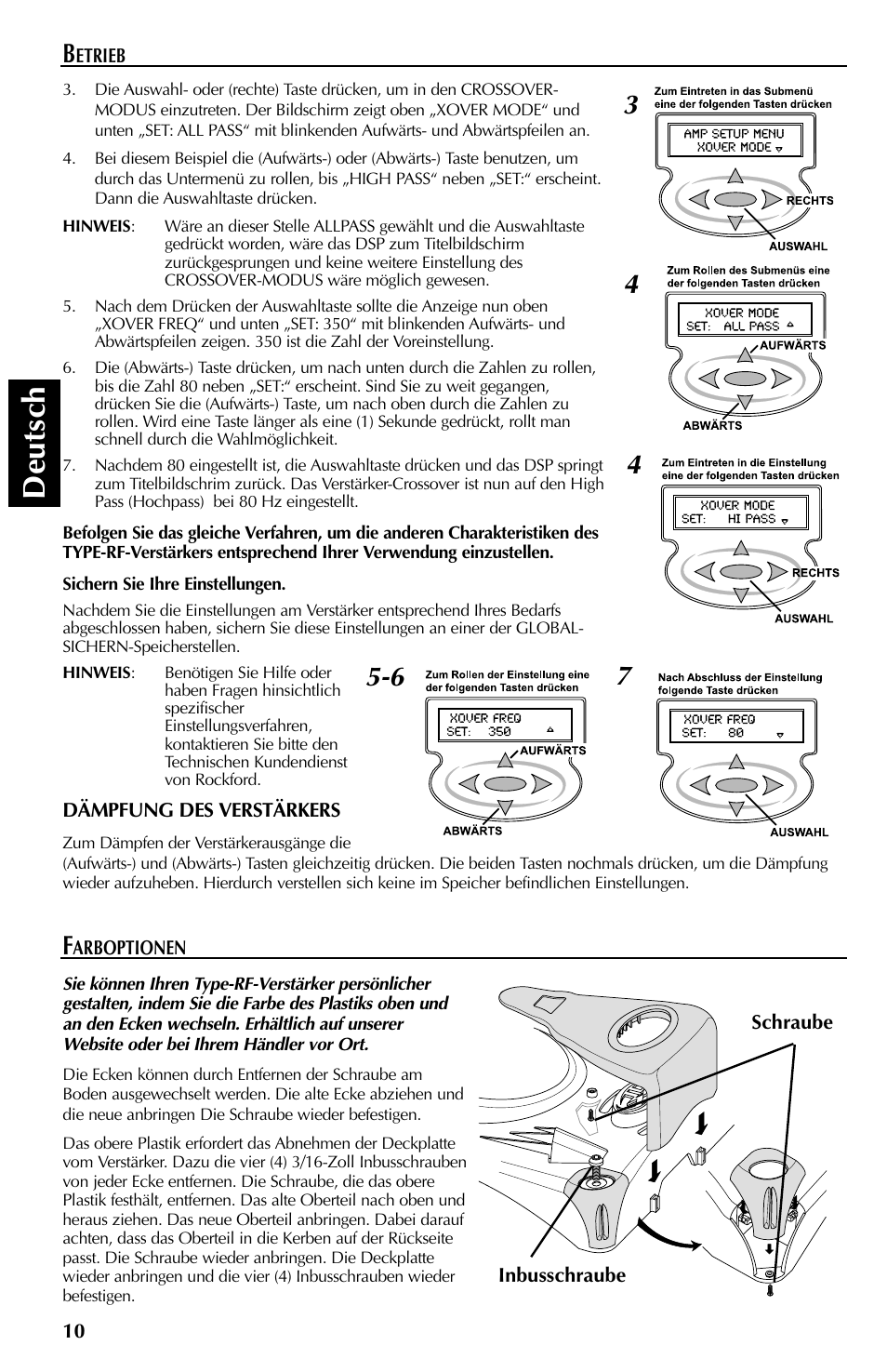 Deutsch | Rockford Fosgate FFX3 User Manual | Page 46 / 64