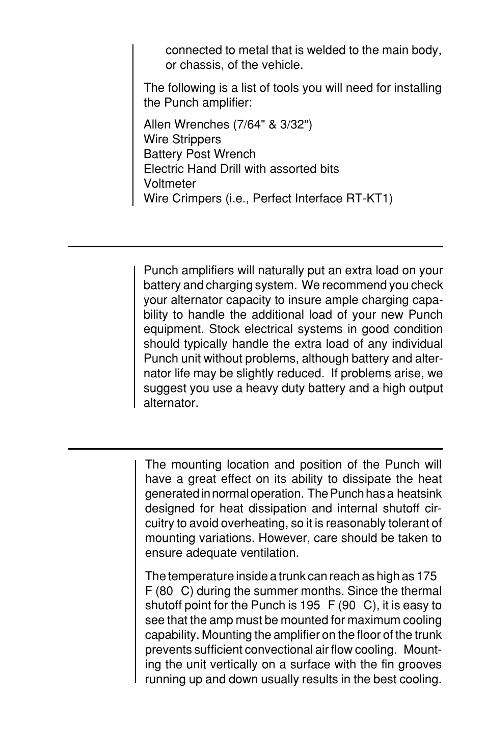 Battery and charging, Mounting and location | Rockford Fosgate 100X2 User Manual | Page 13 / 31