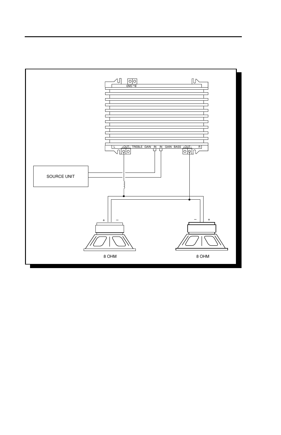 Sample wiring diagrams, Bridged woofers | Rockford Fosgate 100X2 User Manual | Page 20 / 31