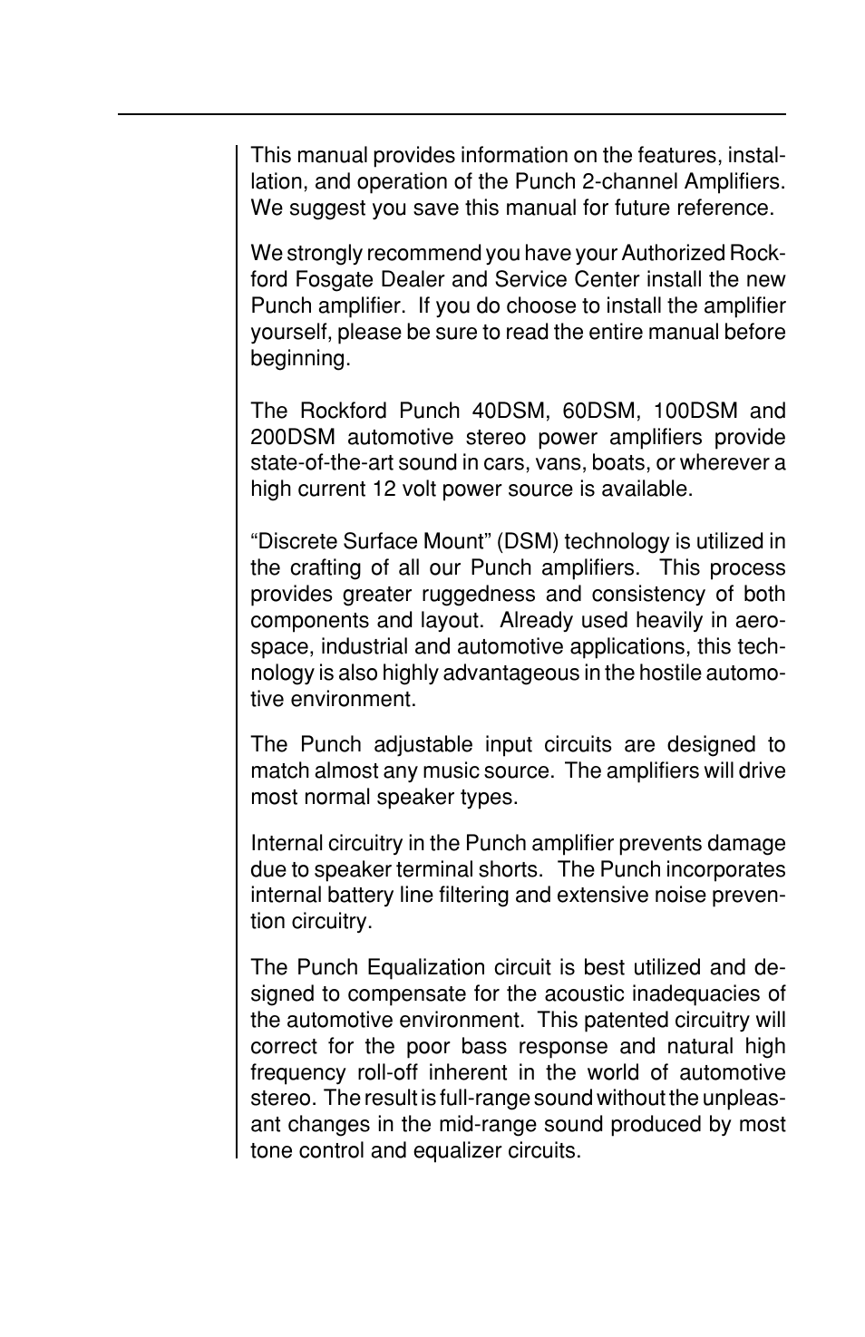 Introduction | Rockford Fosgate 100X2 User Manual | Page 7 / 31