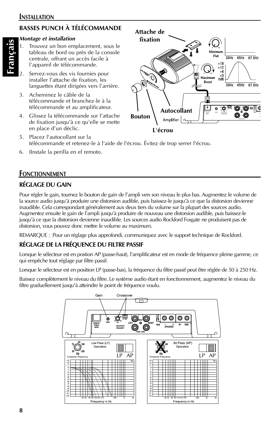 Fran çais | Rockford Fosgate 351M User Manual | Page 18 / 52