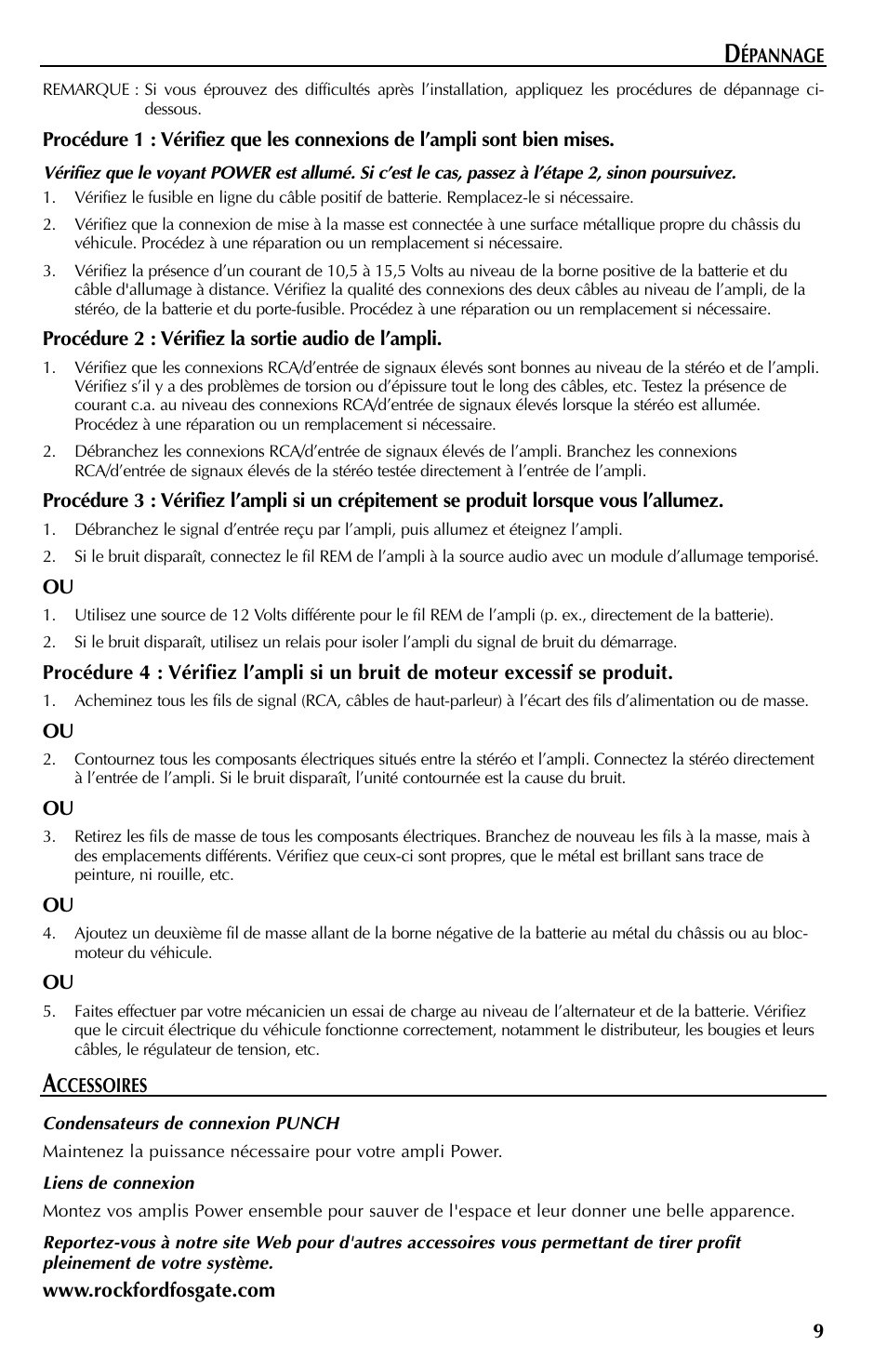 Rockford Fosgate 351M User Manual | Page 19 / 52