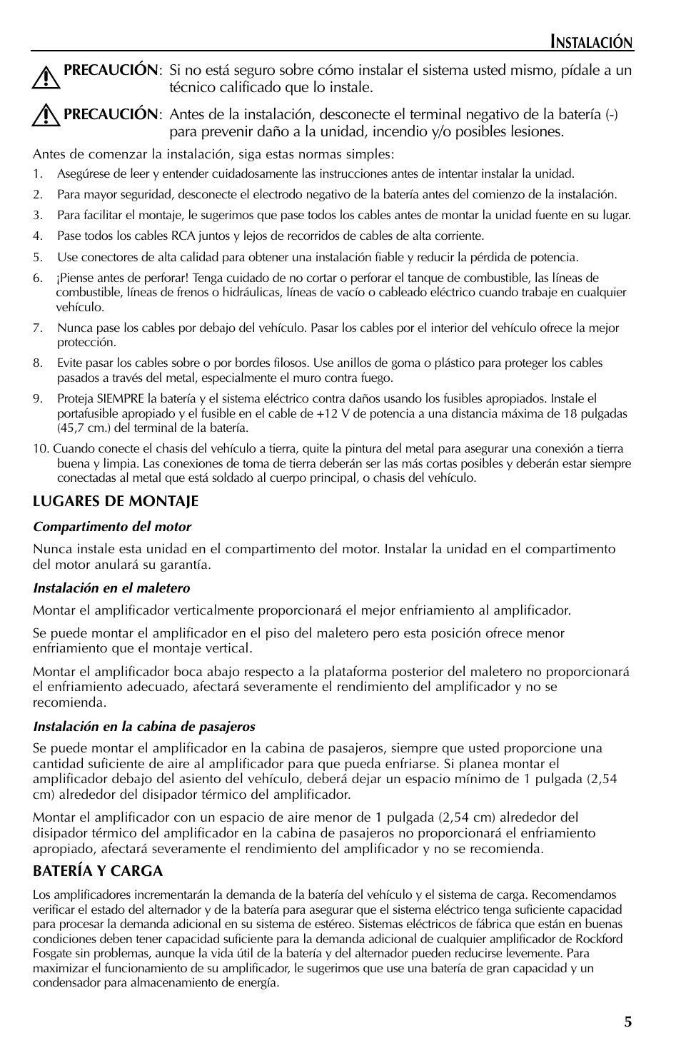 Rockford Fosgate 351M User Manual | Page 25 / 52