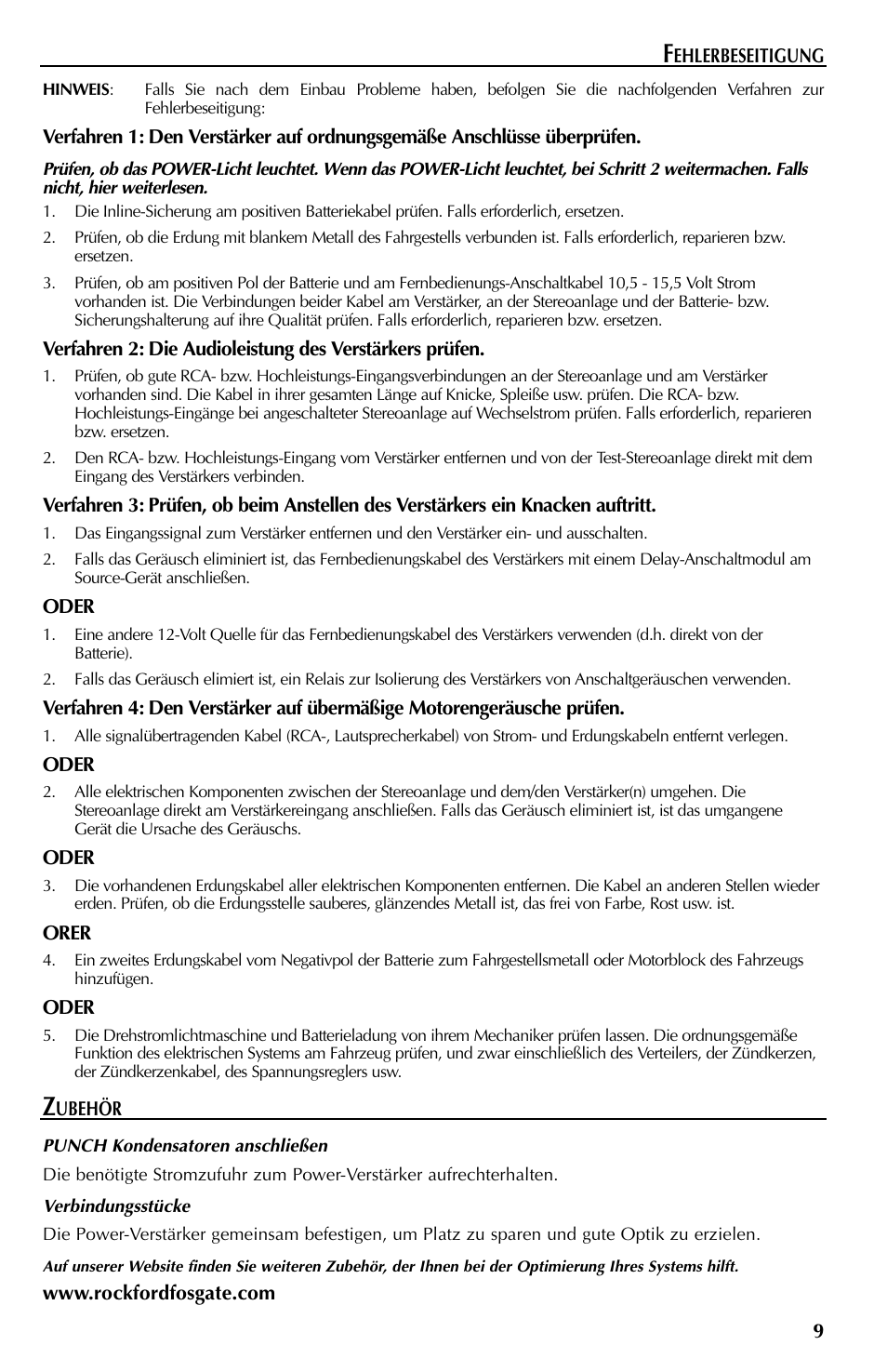 Rockford Fosgate 351M User Manual | Page 39 / 52