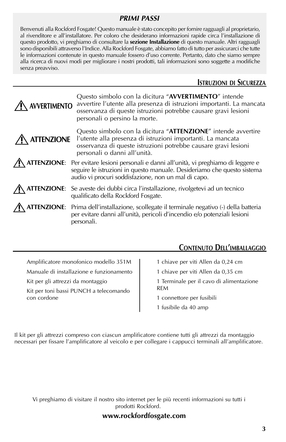 Rockford Fosgate 351M User Manual | Page 43 / 52
