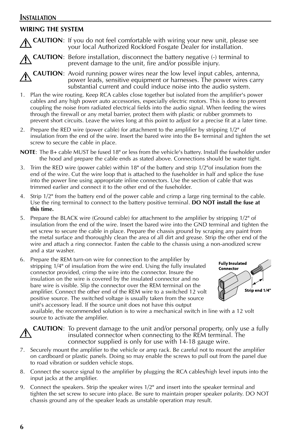 Rockford Fosgate 351M User Manual | Page 6 / 52