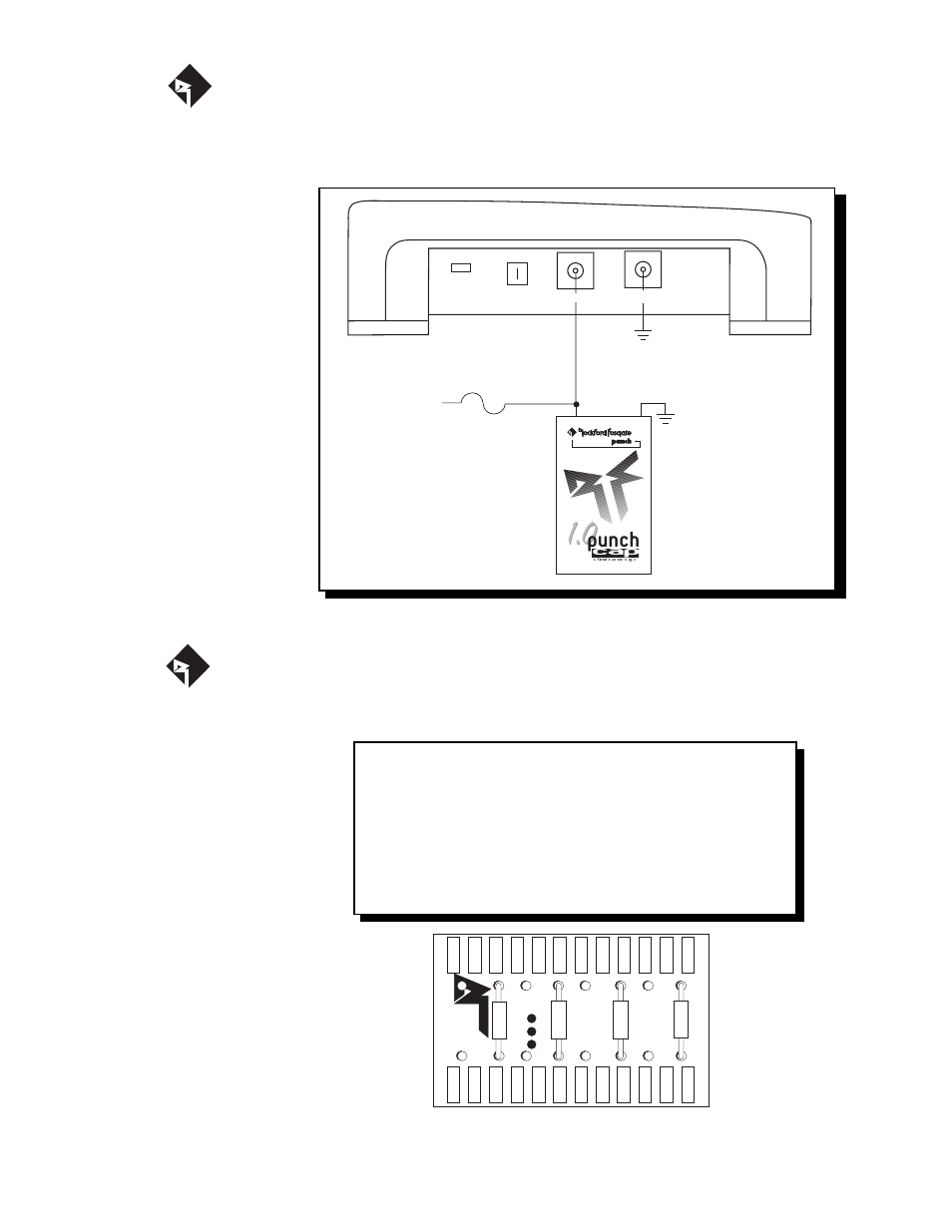 Punch, Xcard crossovers, Energy storage capacitors | Full | Rockford Fosgate 500.2 User Manual | Page 25 / 42