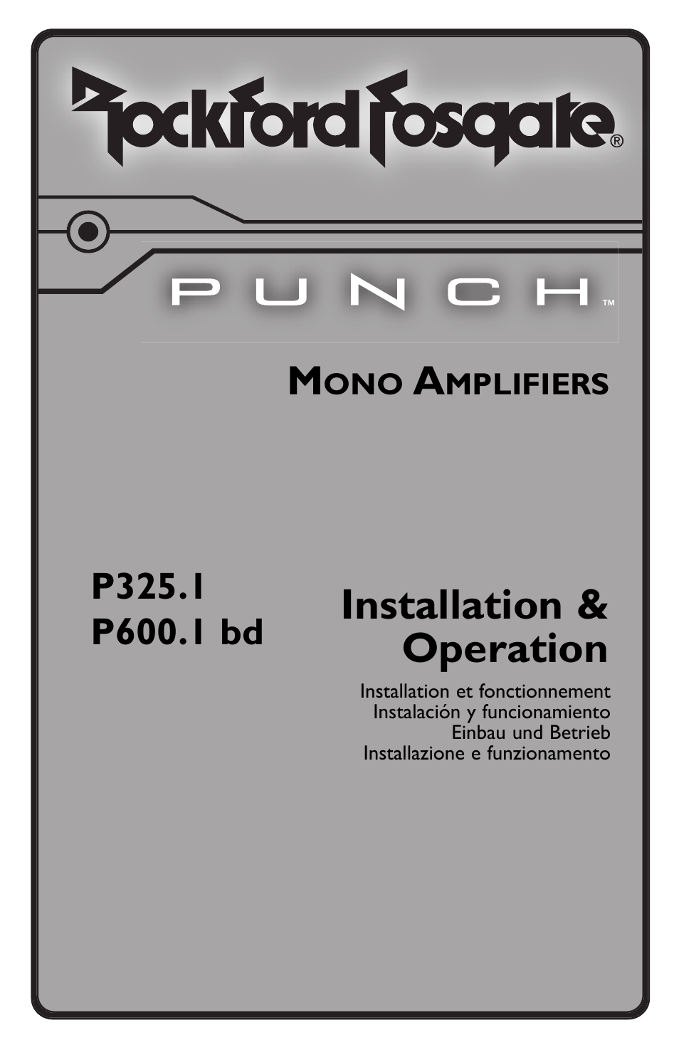 Rockford Fosgate P600..I bd User Manual | 64 pages