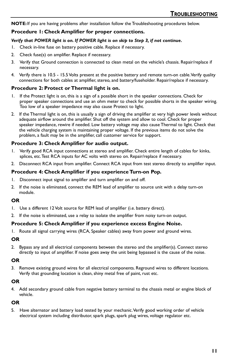 Rockford Fosgate P600..I bd User Manual | Page 11 / 64