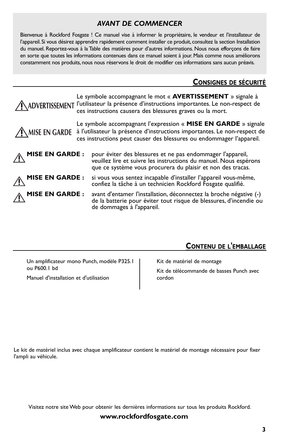 Rockford Fosgate P600..I bd User Manual | Page 15 / 64