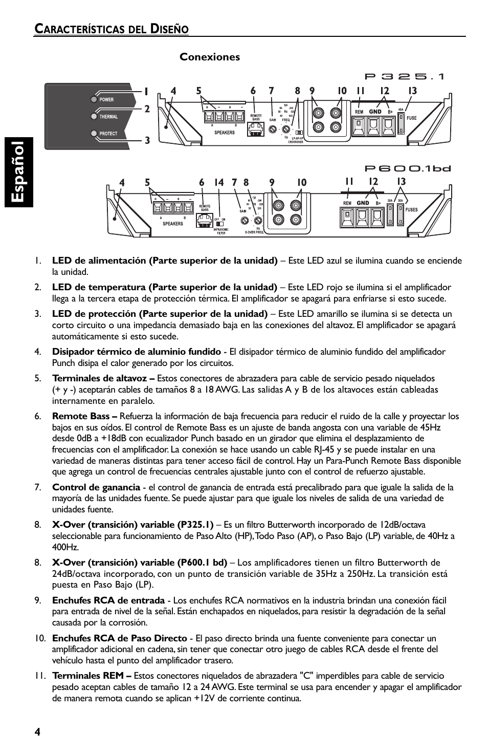 Español | Rockford Fosgate P600..I bd User Manual | Page 28 / 64