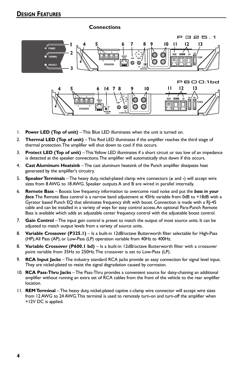 Rockford Fosgate P600..I bd User Manual | Page 4 / 64