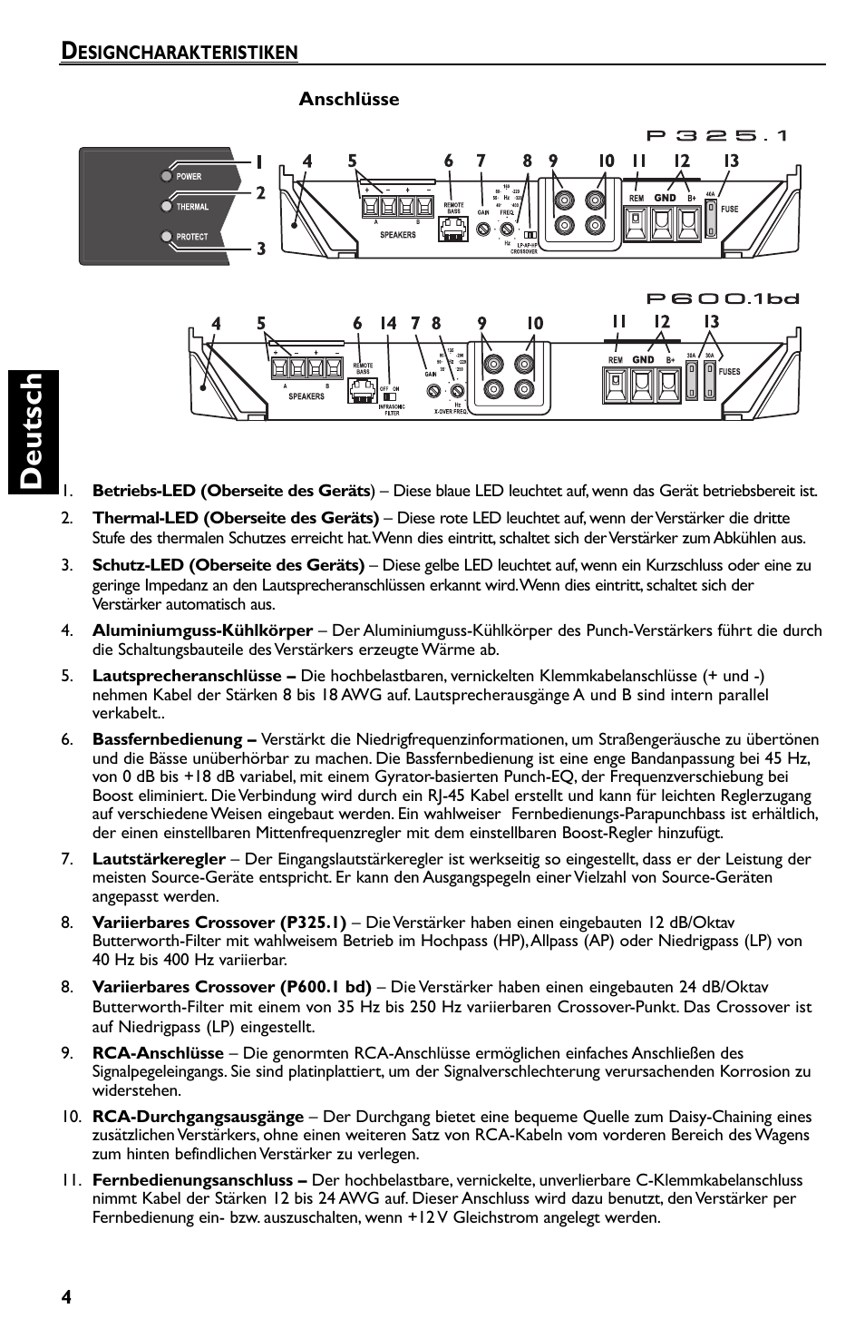 Deutsch | Rockford Fosgate P600..I bd User Manual | Page 40 / 64