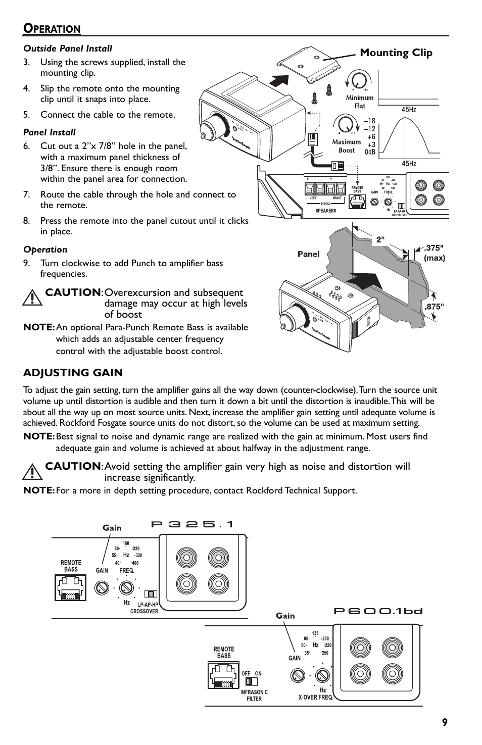 Rockford Fosgate P600..I bd User Manual | Page 9 / 64