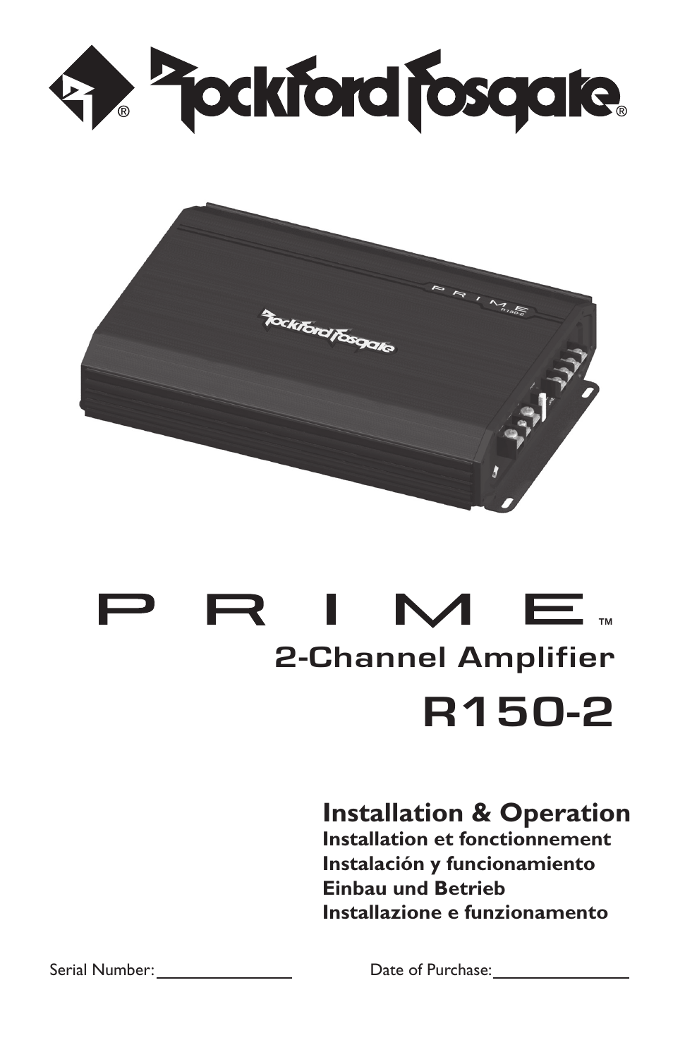 Rockford Fosgate Prime R150-2 User Manual | 52 pages