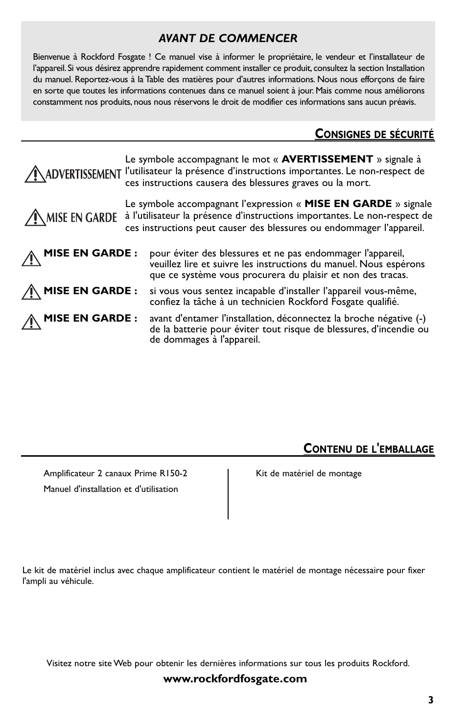 Rockford Fosgate Prime R150-2 User Manual | Page 13 / 52