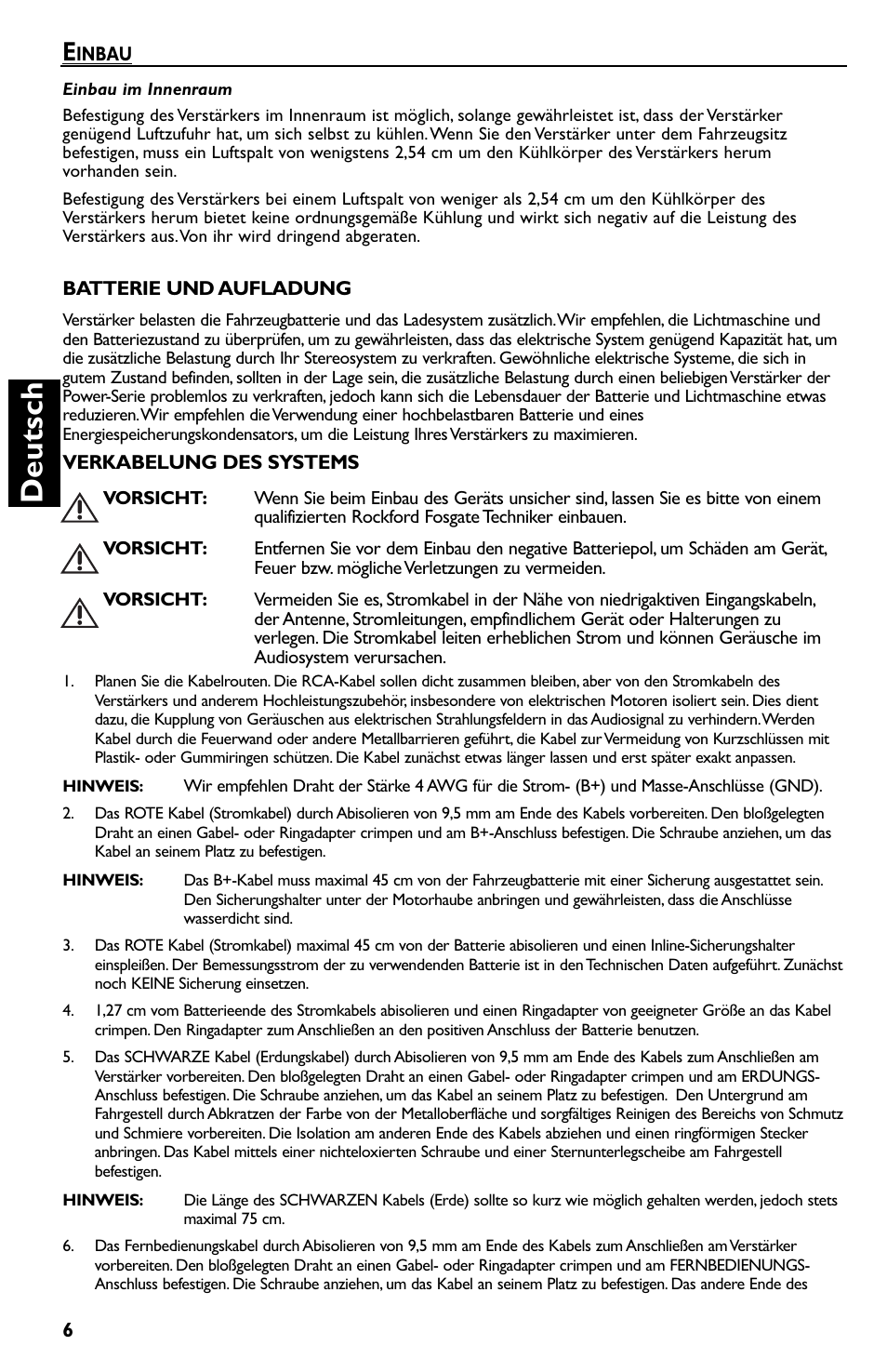 Deutsch | Rockford Fosgate Prime R150-2 User Manual | Page 36 / 52