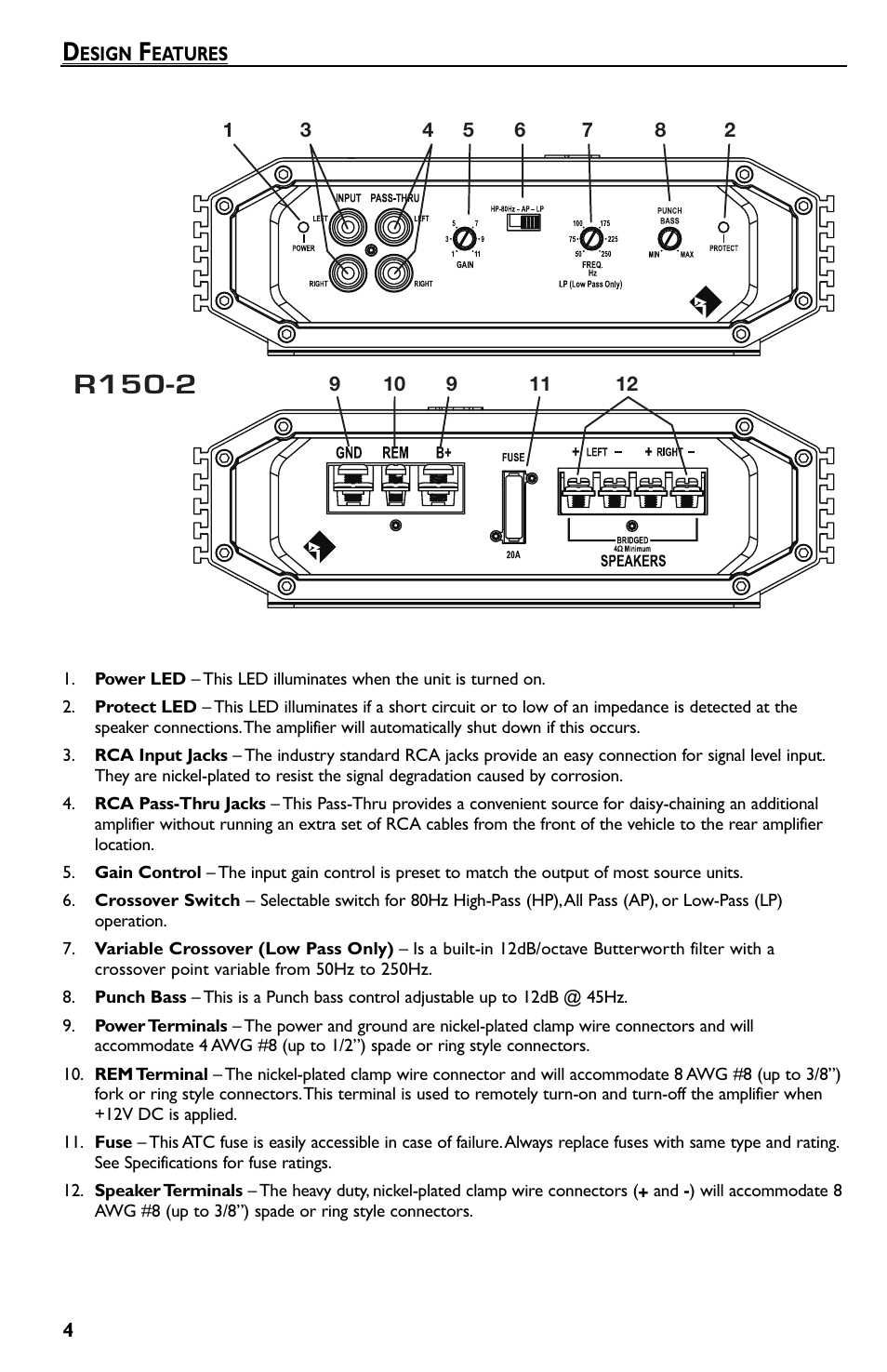 R150-2 | Rockford Fosgate Prime R150-2 User Manual | Page 4 / 52