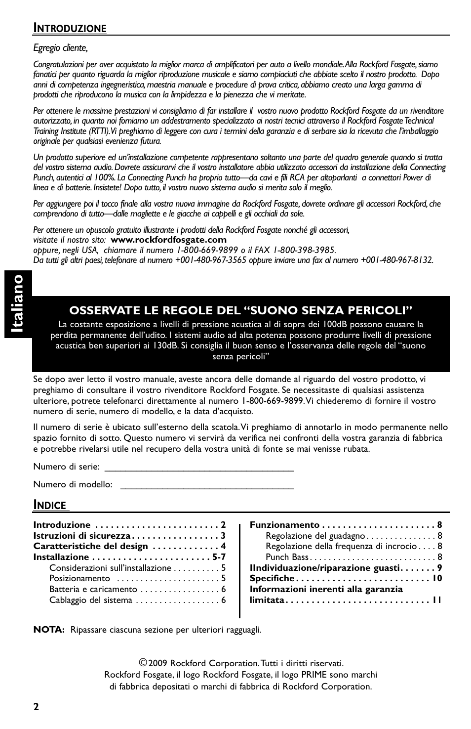 Italia n o | Rockford Fosgate Prime R150-2 User Manual | Page 42 / 52