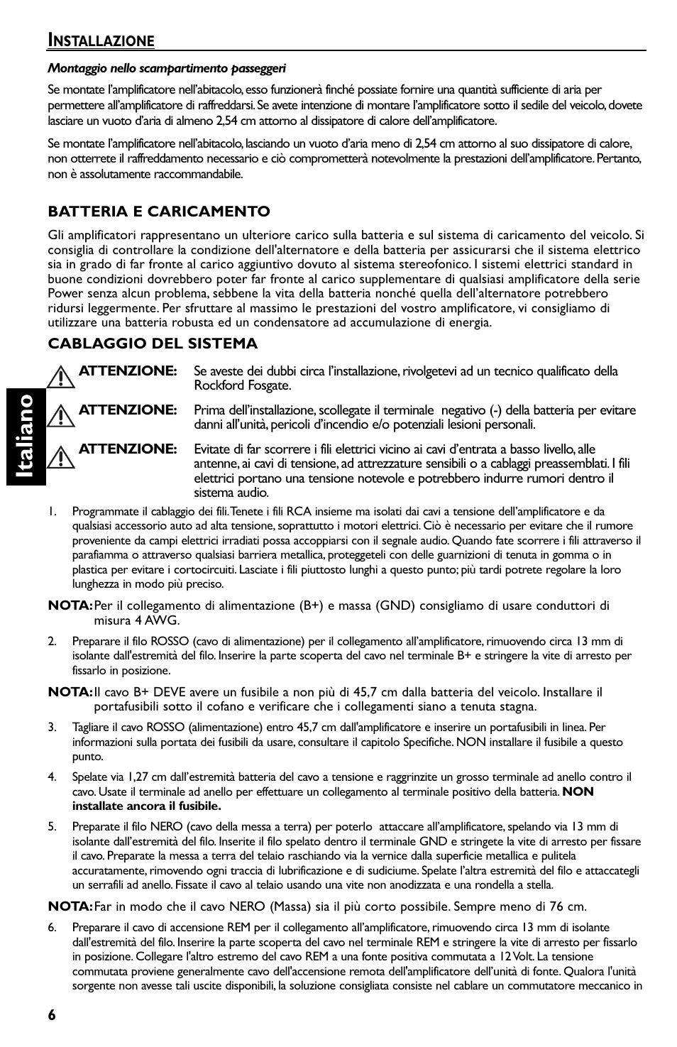 Italia n o | Rockford Fosgate Prime R150-2 User Manual | Page 46 / 52
