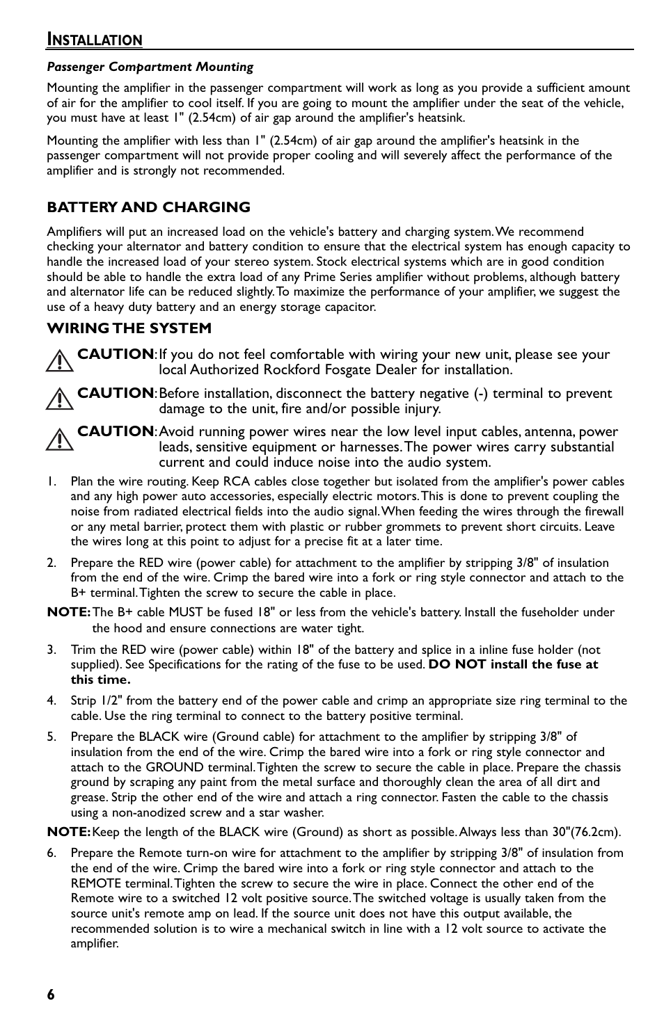 Rockford Fosgate Prime R150-2 User Manual | Page 6 / 52